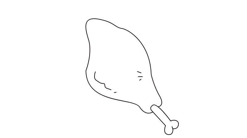 鸡腿简笔画 鸡腿简笔画步骤
