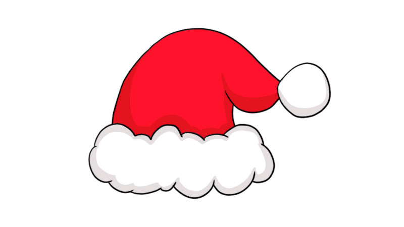 圣诞帽简笔画