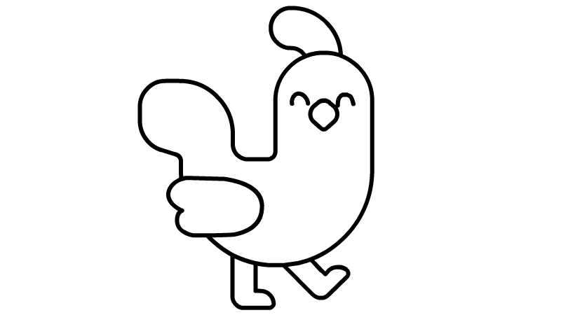 公鸡卡通简笔画画法  公鸡卡通简笔画步骤