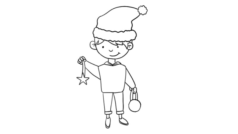 小孩装扮简笔画