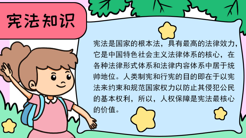 宪法手抄报初中  宪法手抄报初中步骤