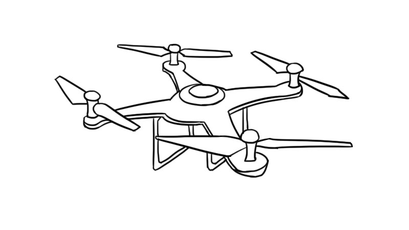 无人机图片简笔画