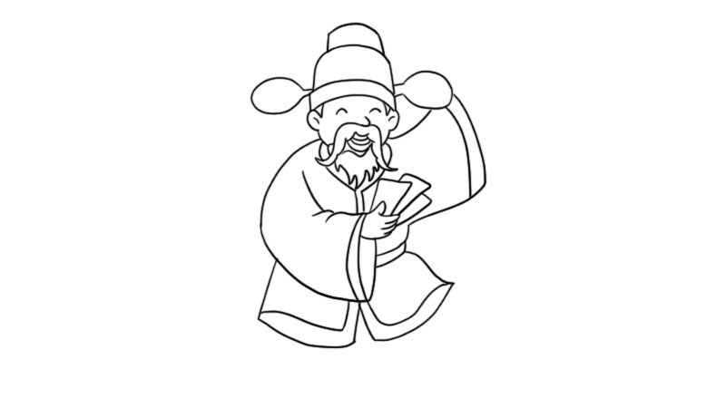 财神爷简笔画