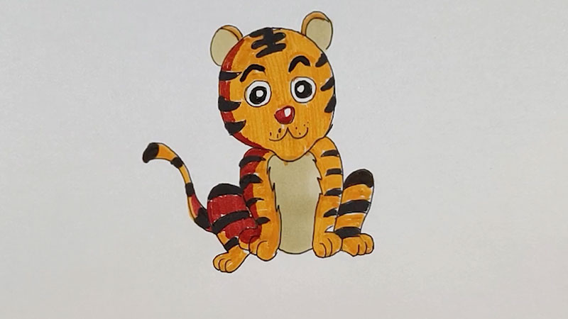 小老虎简笔画