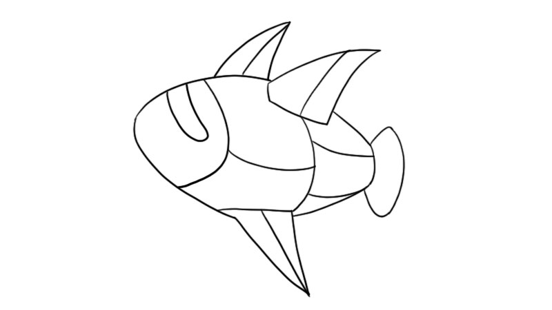 航天飞机简笔画