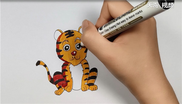 小老虎简笔画