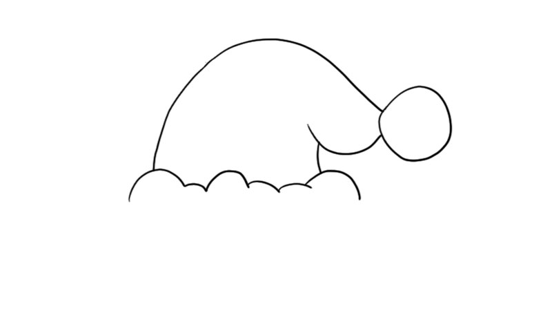 圣诞帽简笔画