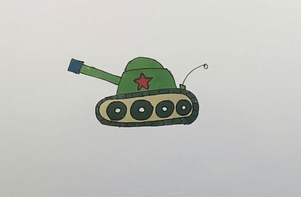 坦克简笔画