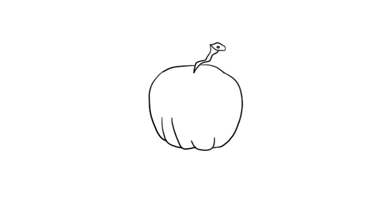 万圣节恐怖南瓜灯简笔画