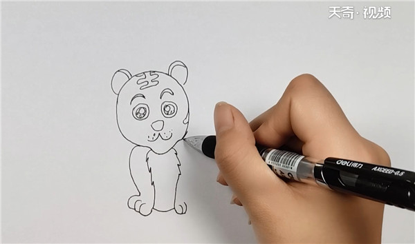 小老虎简笔画