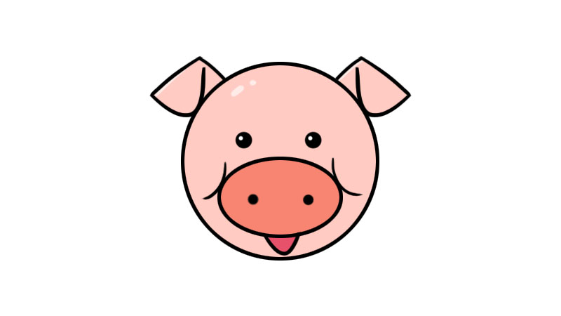 猪头简笔画