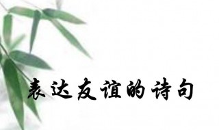 关于友谊的诗词（关于友谊的诗词文章名言警句成语典故）