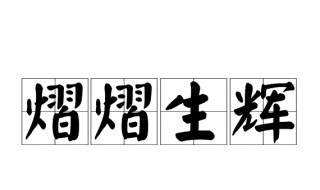 熠熠生辉的意思是 炯炯生辉和熠熠生辉的意思是