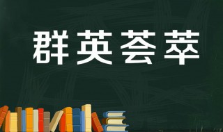 群英荟萃是啥意思（群英荟萃是啥意思近义词）