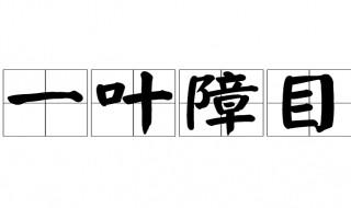 一叶障目的意思是 一叶障目的意思是什么下一句