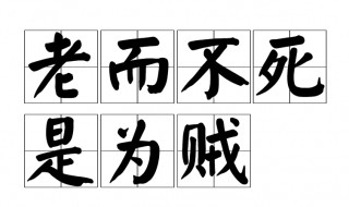 老而不死是为贼什么意思（孔子说老而不死是为贼什么意思）