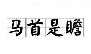 马首是瞻的意思 马首是瞻的意思解释