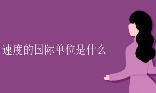 速度的国际单位是什么（速度的国际单位是什么读作什么）