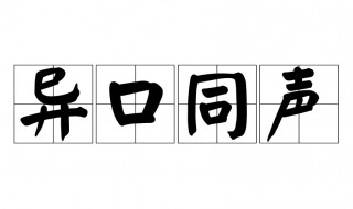 异口同声的意思是