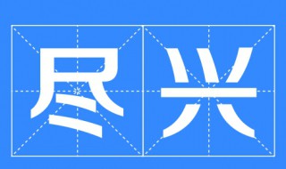 尽兴是什么意思（人生尽兴是什么意思）