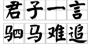 君子一言驷马难追的典故出自于（君子一言驷马难追的典故出自于哪里）
