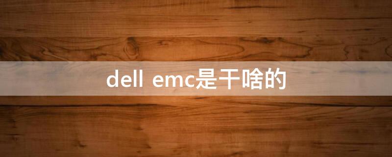 dell emc是干啥的