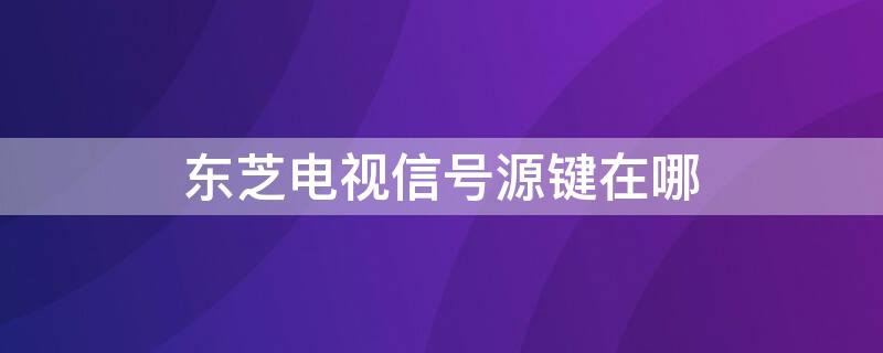 东芝电视信号源键在哪（东芝电视信号源怎么调）