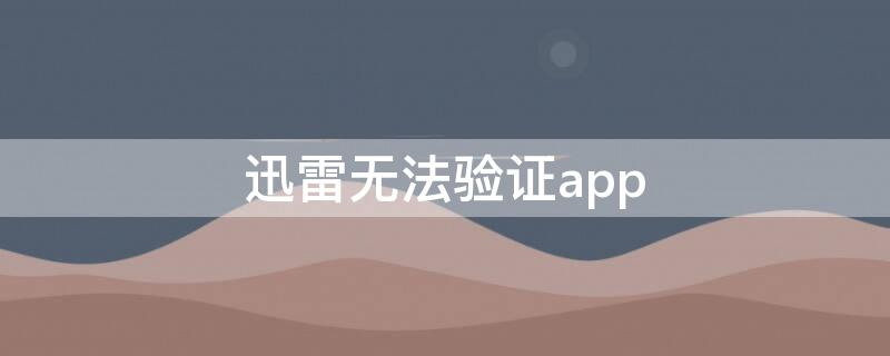 迅雷无法验证app 迅雷无法验证其完整性怎么解决