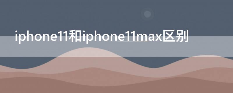 iPhone11和iPhone11max区别（苹果11和苹果11max哪个更好一些）