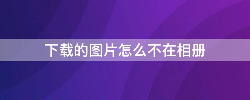 下载的图片怎么不在相册（下载图片怎么到不了相册）