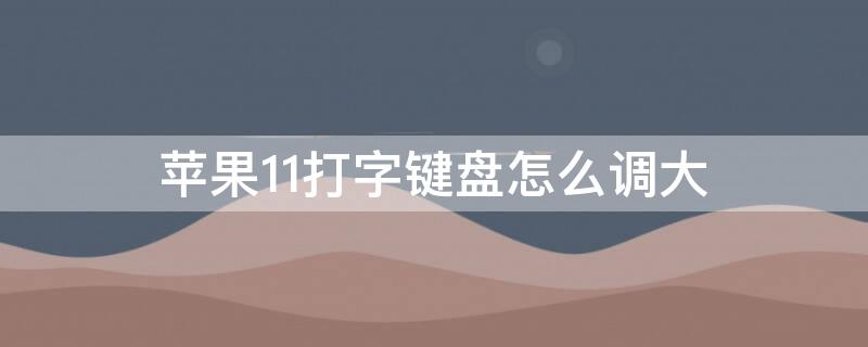 iPhone11打字键盘怎么调大 iphone11键盘打字声音怎么调大