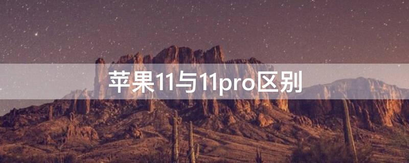 iPhone11与11pro区别（iPhone11和11Pro的区别）