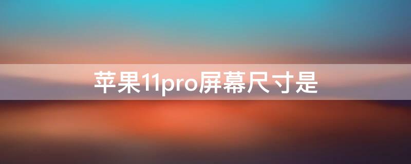 iPhone11pro屏幕尺寸是（iphone11pro屏幕尺寸是几比几）