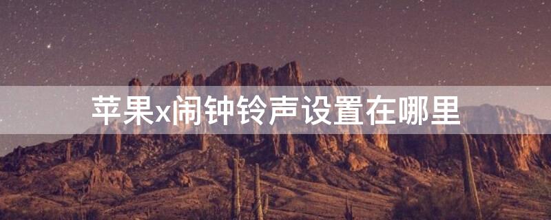 iPhonex闹钟铃声设置在哪里（iphone xs的闹钟铃声在哪里设置）