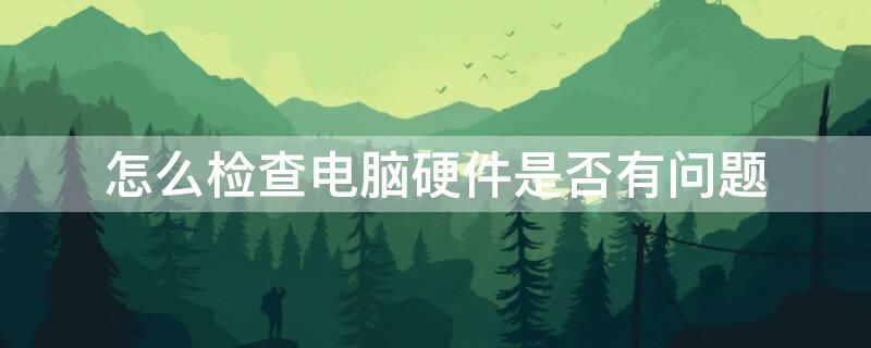 怎么检查电脑硬件是否有问题（电脑硬件故障检测）