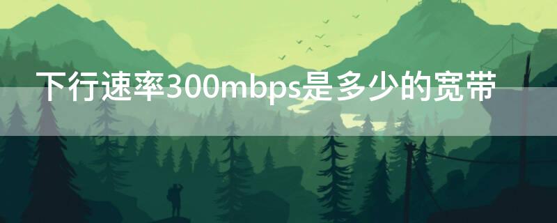 下行速率300mbps是多少的宽带（宽带下行速度300mbps是多少兆）