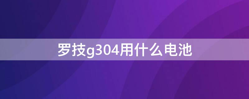 罗技g304用什么电池（罗技g304锂电池）