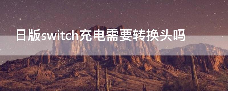 日版switch充电需要转换头吗（switch日版充电需要转换器吗）