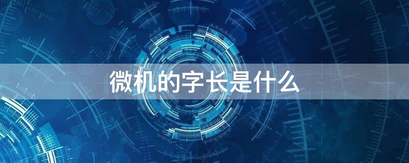 微机的字长是什么 微机的字长是多少