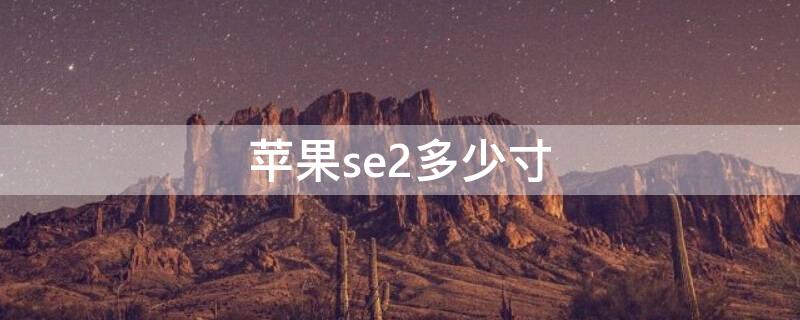 iPhonese2多少寸（iphonese2多少寸屏幕）