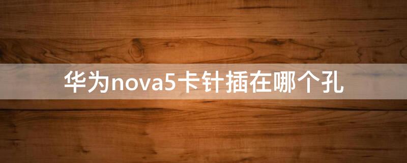 华为nova5卡针插在哪个孔（华为nova5卡针插在哪个孔里面）