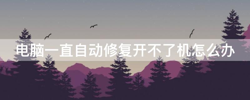 电脑一直自动修复开不了机怎么办（电脑一直自动修复开不了机是怎么回事）