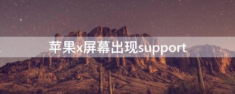 iPhonex屏幕出现support