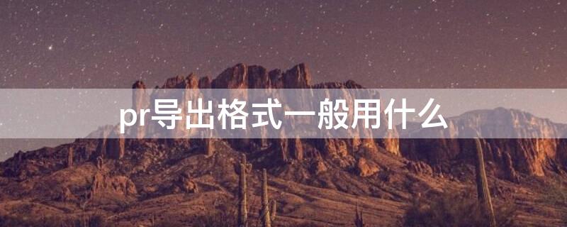 pr导出格式一般用什么 pr导出格式一般用什么软件