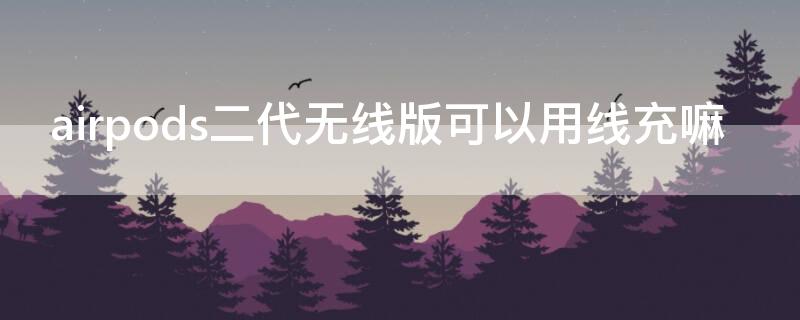 airpods二代无线版可以用线充嘛 airpods二代无线充电能用线充电吗