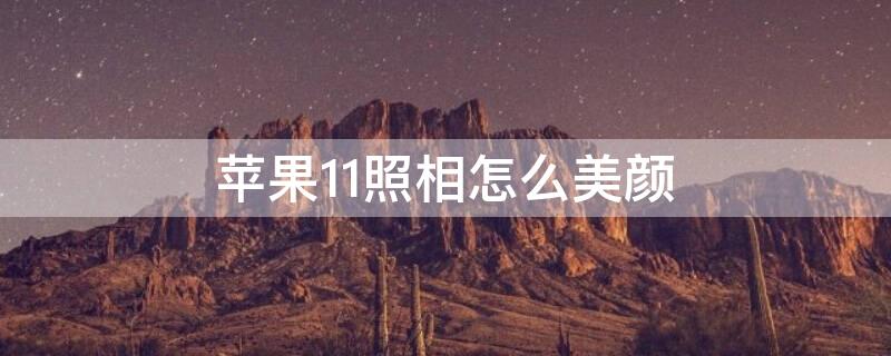 iPhone11照相怎么美颜（iphone11照相美颜怎么开）