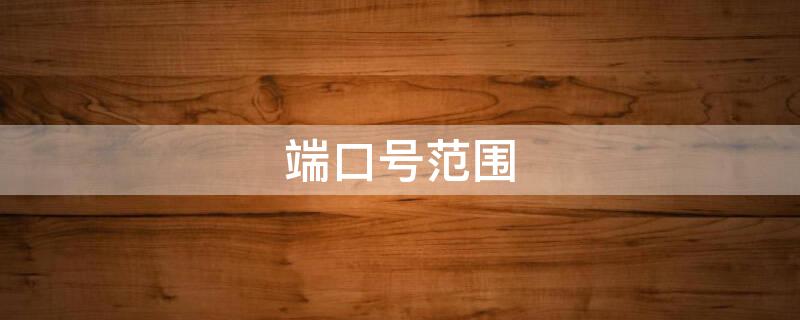 端口号范围（电脑端口号范围）