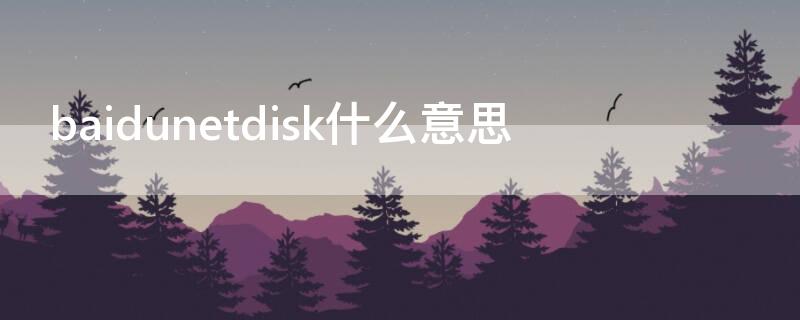 baidunetdisk什么意思 baidu netdisk