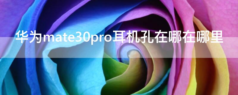 华为mate30pro耳机孔在哪在哪里（华为mate30 pro耳机插口在哪里）
