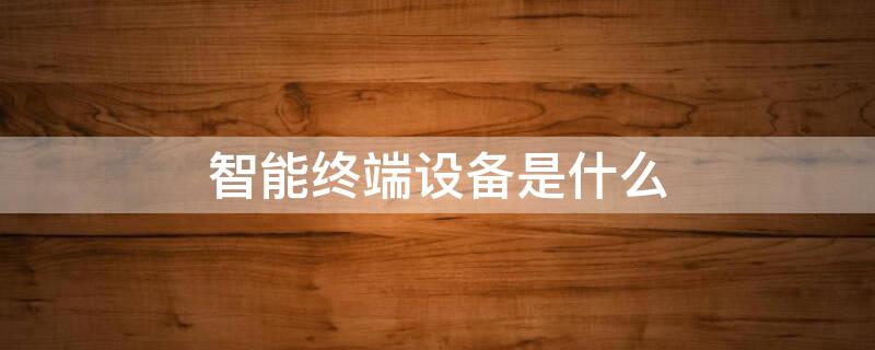 智能终端设备是什么（智能终端是啥）